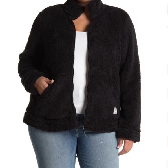 Free Country Womens 1X Butter Pile Faux Fur Jacket in Black NWOT - Picture 1 of 12